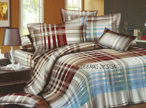 6 PIECE QUEEN SIZE COTTON FEEL DUVET COVER SET A MUST HAVE