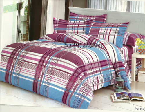 6 PIECE QUEEN SIZE COTTON FEEL DUVET COVER SET A MUST HAVE