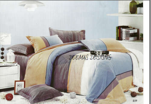 6 PIECE QUEEN SIZE COTTON FEEL DUVET COVER SET A MUST HAVE