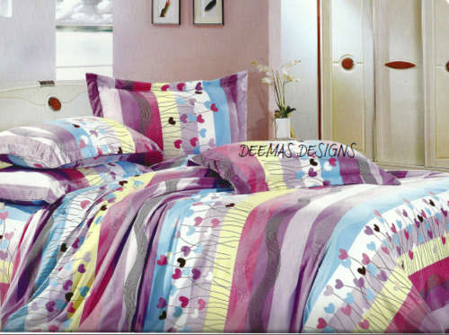 6 PIECE QUEEN SIZE COTTON FEEL DUVET COVER SET A MUST HAVE