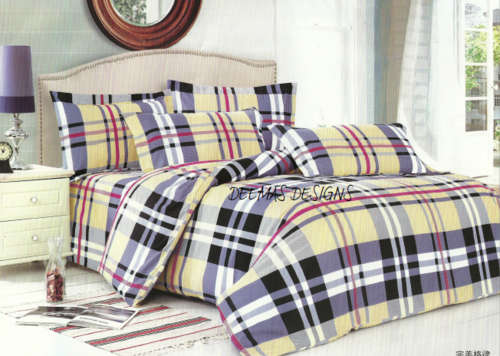6 PIECE QUEEN SIZE COTTON FEEL DUVET COVER SET A MUST HAVE