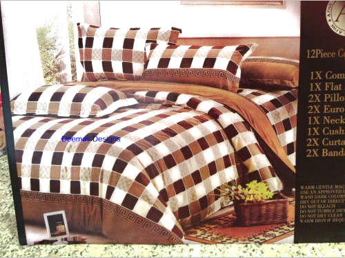 6 PIECE QUEEN SIZE COTTON FEEL DUVET COVER SET A MUST HAVE