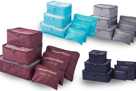 6 piece travel organizer set