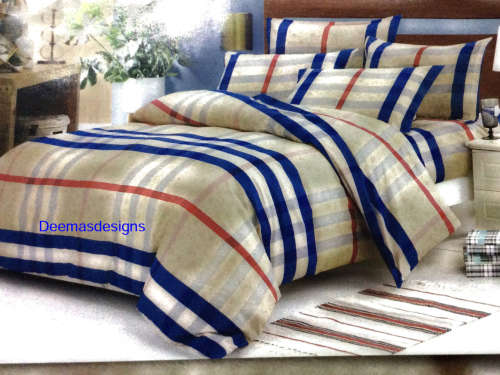 6 PIECE QUEEN SIZE COTTON FEEL DUVET COVER SET A MUST HAVE