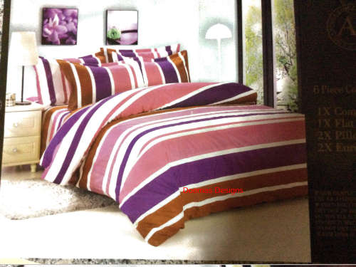 6 PIECE QUEEN SIZE COTTON FEEL DUVET COVER SET A MUST HAVE