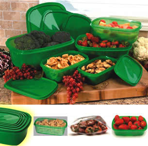 STAY FRESH GREEN CONTAINERS 10PC VALUE PACK!!!!! AS SEEN ON TV