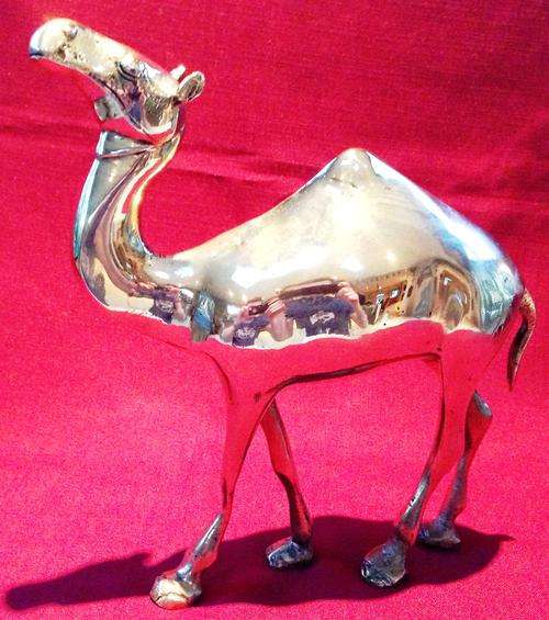 Large Vintage Brass Camel