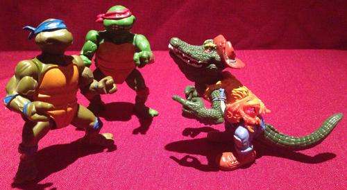 Original Leonardo, Raphael & Leatherhead Combo â Teenage Mutant Ninja Turtles 1988