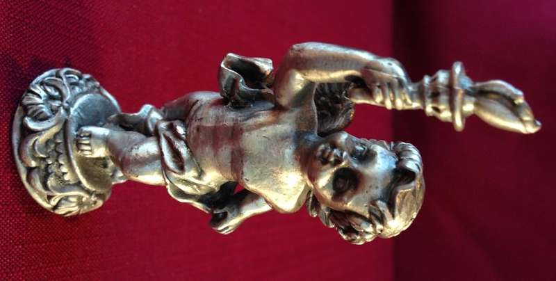 Pewter Lead Metal Baby Angel Cherub Figurine -ÂÂ 9.5 cm Tall