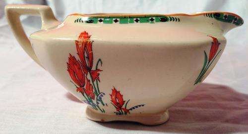 John Maddock & Sons Ltd Royal Ivory Cream Jug Regd Shape 755536 1927- early 30s