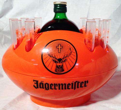 Jagermeister 750 ml in display unit with 10 shooter tubes