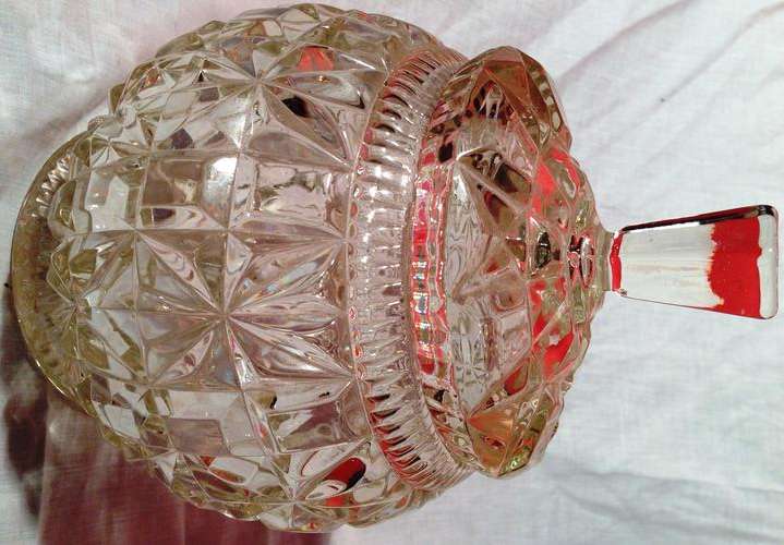 Vintage Crystal Large Jar with Lid