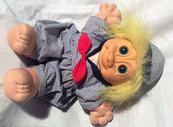 Collectable Large Russ Berrie Troll Baby