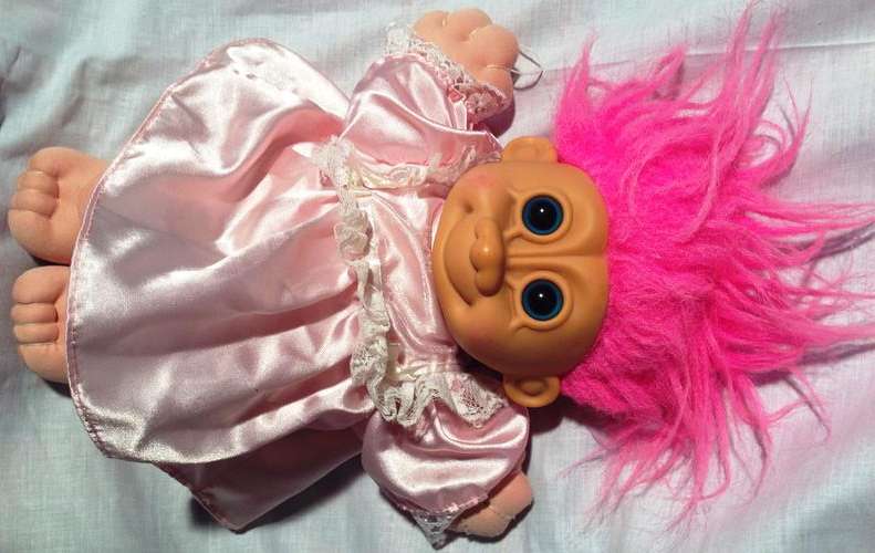 Collectable Large Russ Berrie Troll Baby