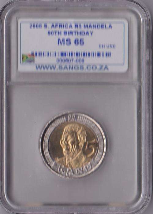 2008 Mandela 90th birthday. MS65 UNC