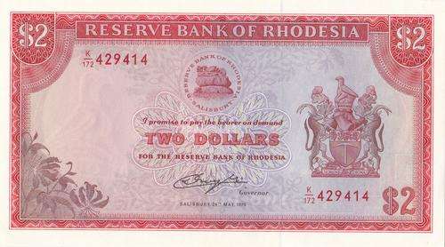 Rhodesia 2 Dollar note.24th May 1979 .UNCIRCULATED.Like new.