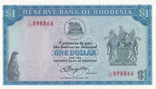 Mint condition Rhodesia 1 Dollar.Salisbury 2nd August 1979.UNC.