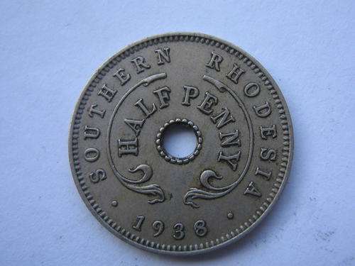 Southern Rhodesia 1938 Half Penny.