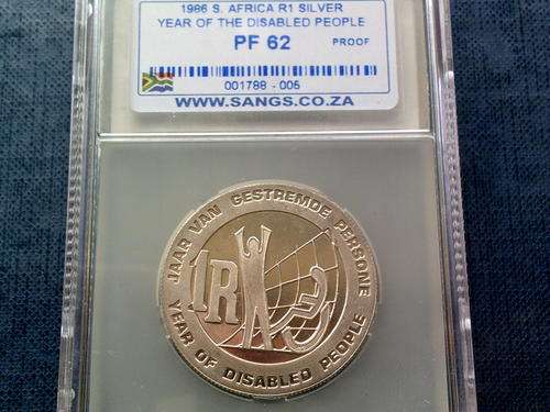 1986 S.Africa R1.Graded PF63.Proof. YOTD.