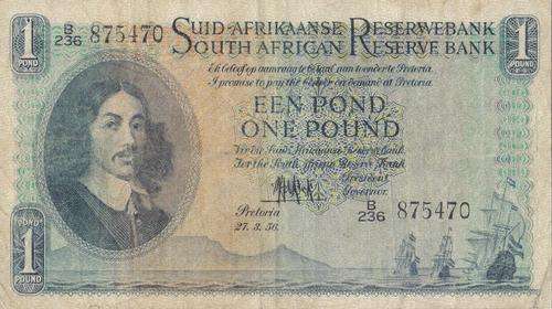 de Kock One Pound. 27-3-56.