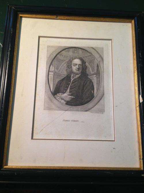JAMES GIBBS (FAMOUS BRITISH ARCHITECT) ENGRAVED BY ALEXANDER BANNERMAN (ONLINE £30  R500)