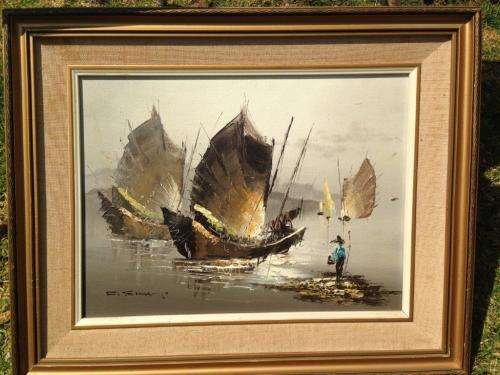 WOW! ORIGINAL OIL PAINTING BY INDONESIAN ARTIST NGAI SING