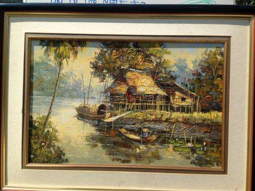 VIBRANT CHINESE FRAMED OIL BY PON