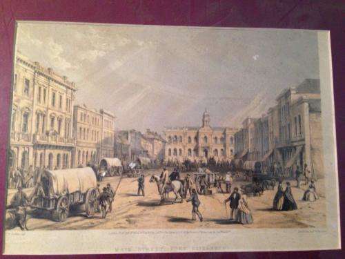THOMAS W BOWLER (1812-1869) MAIN STREET, PORT ELIZABETH LITHOGRAPH: DAY & SON, 1865 (VALUE R1500)
