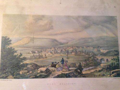THOMAS W BOWLER (1812-1869) FORT BEAUFORT LITHOGRAPH: SA LITHO (VALUE R1500)