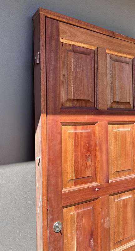 8 Panel wooden door with frame