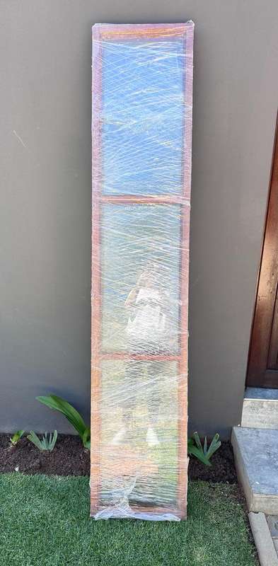 Wooden frame window with glass