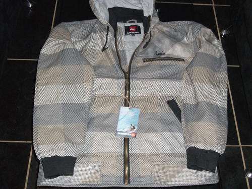 MEN'S QUIKSILVER JACKET WITH HOOD SIZE X LARGE DARK GREY
