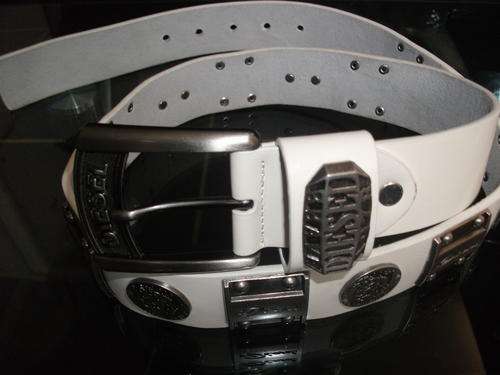 MENS DIESEL BELT WHITE