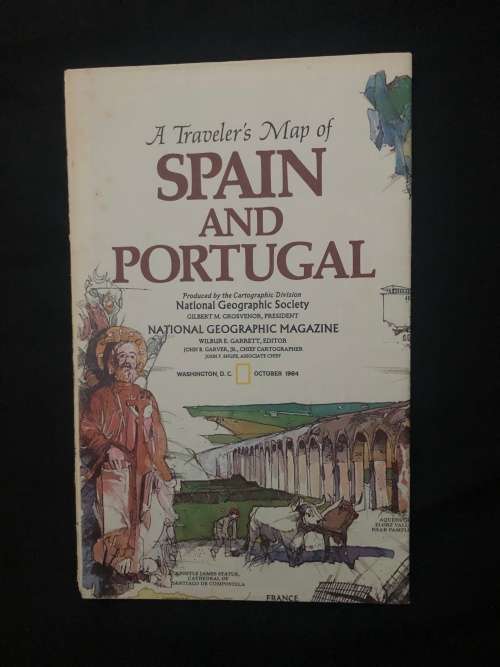 A Travellers Map of Spain and Portugal. National Geographic Society.