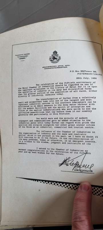 50 Years of progress. The Development of Industry in Natal. 1905 - 1955. Natal Chamber of Industries
