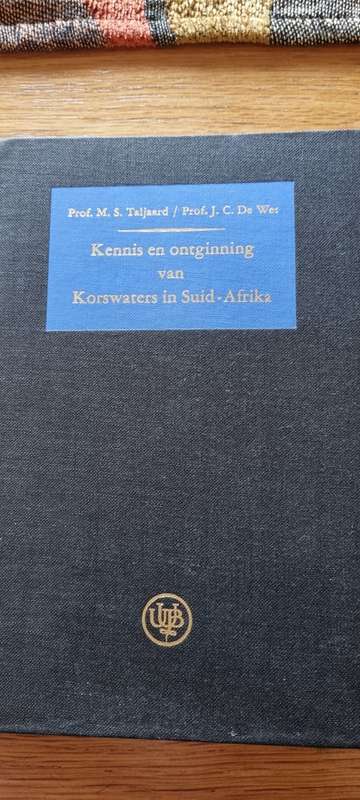 Kennis en ontginning van Korswaters in Suid-Afrika. MS Taljaard, JC De Wet. SCARCE
