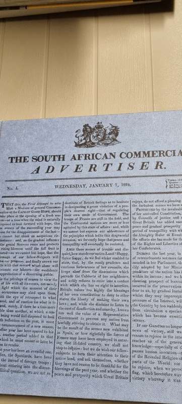 The South African Commercial Advertiser. Reprint Series 6.
