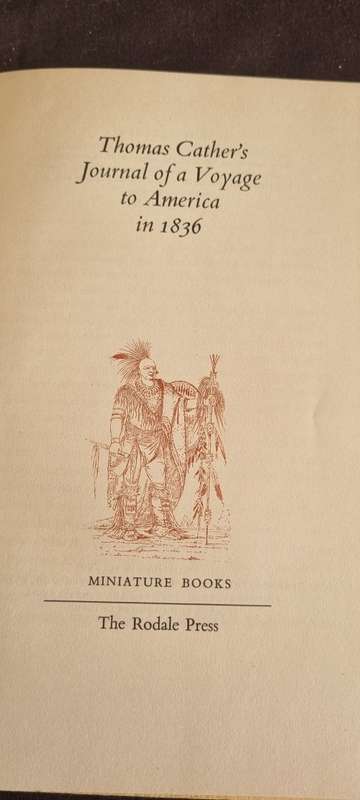 Thomas Cather`s Journal of a Voyage to America in 1836.