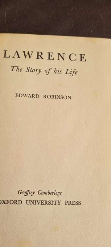 Lawrence. The story of his life. Edward Robinson.