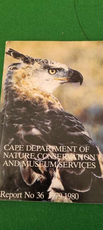 Cape Dept of Nature Conservation and Museum Services Report No 36. 1979 - 80.