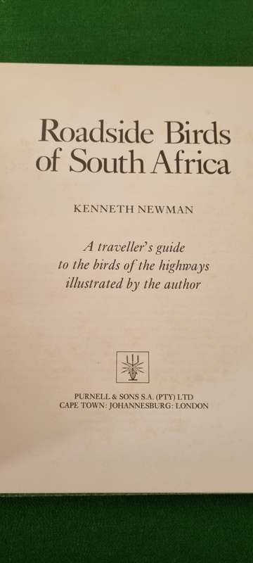 Roadside Birds of South Africa. Kenneth Newman.