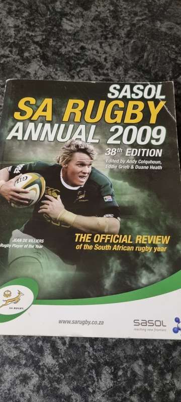 Sasol SA Rugby Annual 2009, 38th edition, Andy Colquhoun, Eddie Grieb, Fuane Heath (Eds)