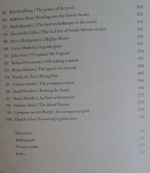 100 South African Sporting Legends  Author: Bronwen Leak
