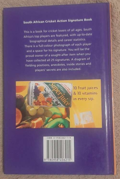 South African Cricket Action Signature Book Author: Neil Hayward