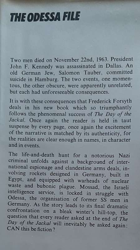 The Odessa File Author: Frederick Forsyth