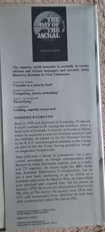 The Odessa File Author: Frederick Forsyth