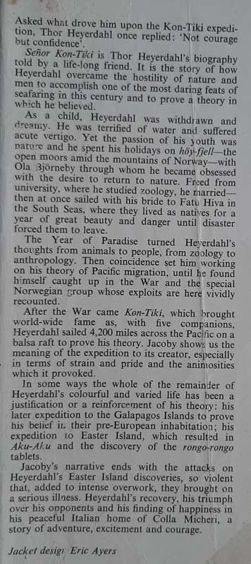 Senor Kon-Tiki: The story of Thor Heyerdahl  Author: Arnold Jacoby