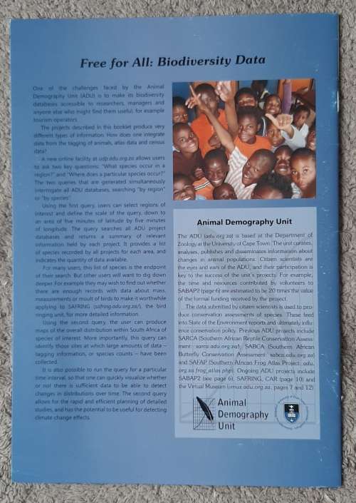 Biodiversity early warning systems  Author: SANBI