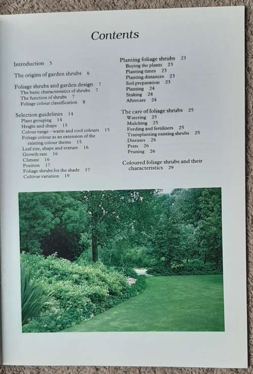 Follage Shrubs  Author: Jennifer Simpson