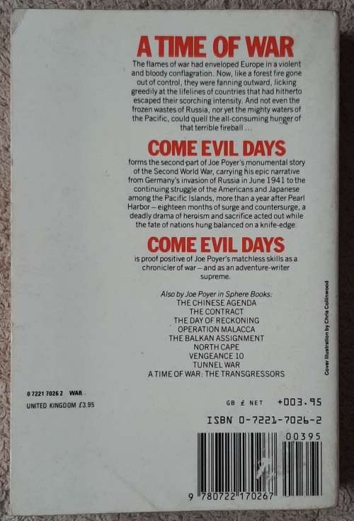 A Time of War: Come Evil Days  Author: Joe Poyer